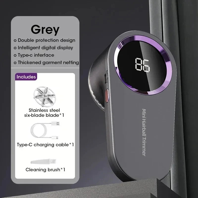 Rasoir Anti-Bouloches FOYRA — Pulls comme neufs, écran LED, rechargeable USB-C