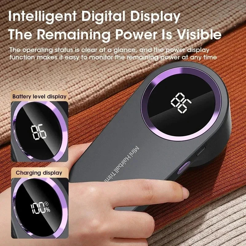 Rasoir Anti-Bouloches FOYRA — Pulls comme neufs, écran LED, rechargeable USB-C